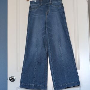 SPANX Blue Flare Wide-Leg Jeans